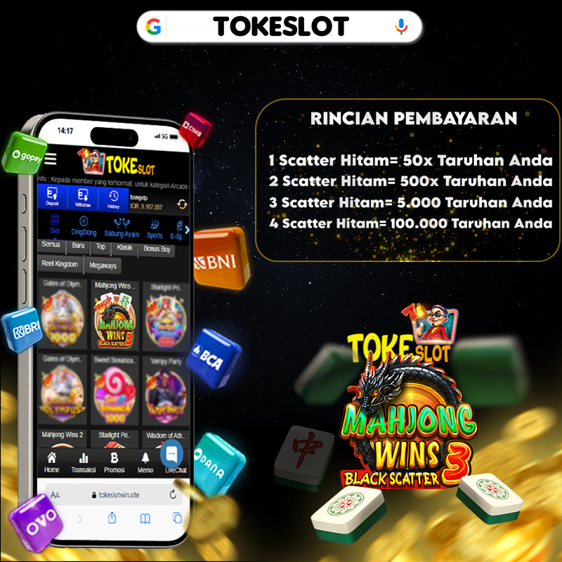 TOKESLOT Mahjong Wins 3 Scatter Hitam